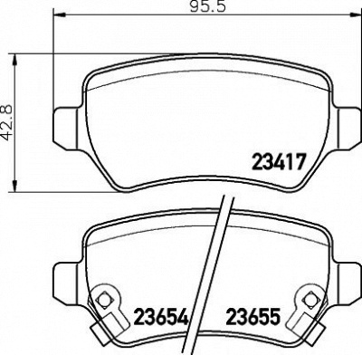 HELLA PAGID 8db355018781 -  Комплект тормозных колодок, дисковый тормоз